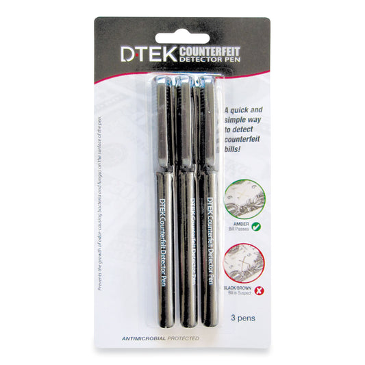 DTEK Counterfeit Detector Pens - U.S. Currency - 3 pack