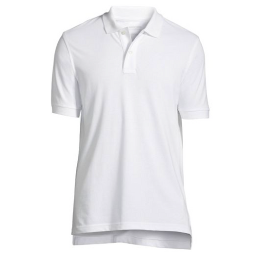 Cotton Mesh Polo Shirt - Short Sleeve  - Mens Cut - Branded T-Shirt