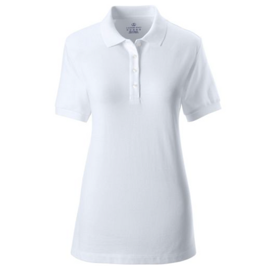 Cotton Mesh Polo Shirt - Short Sleeve - Womens Cut - Branded T-Shirt