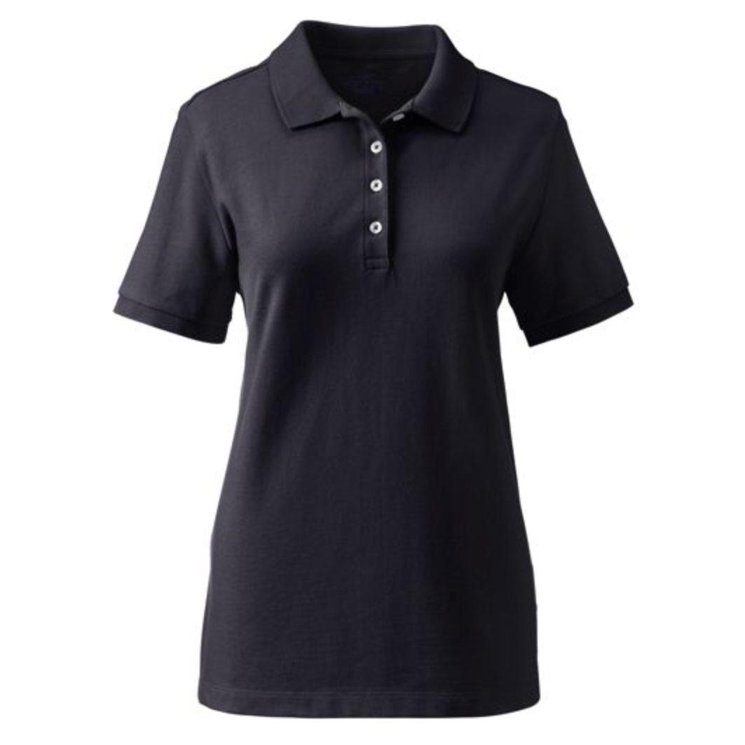 Cotton Mesh Polo Shirt - Short Sleeve - Womens Cut - Branded T-Shirt