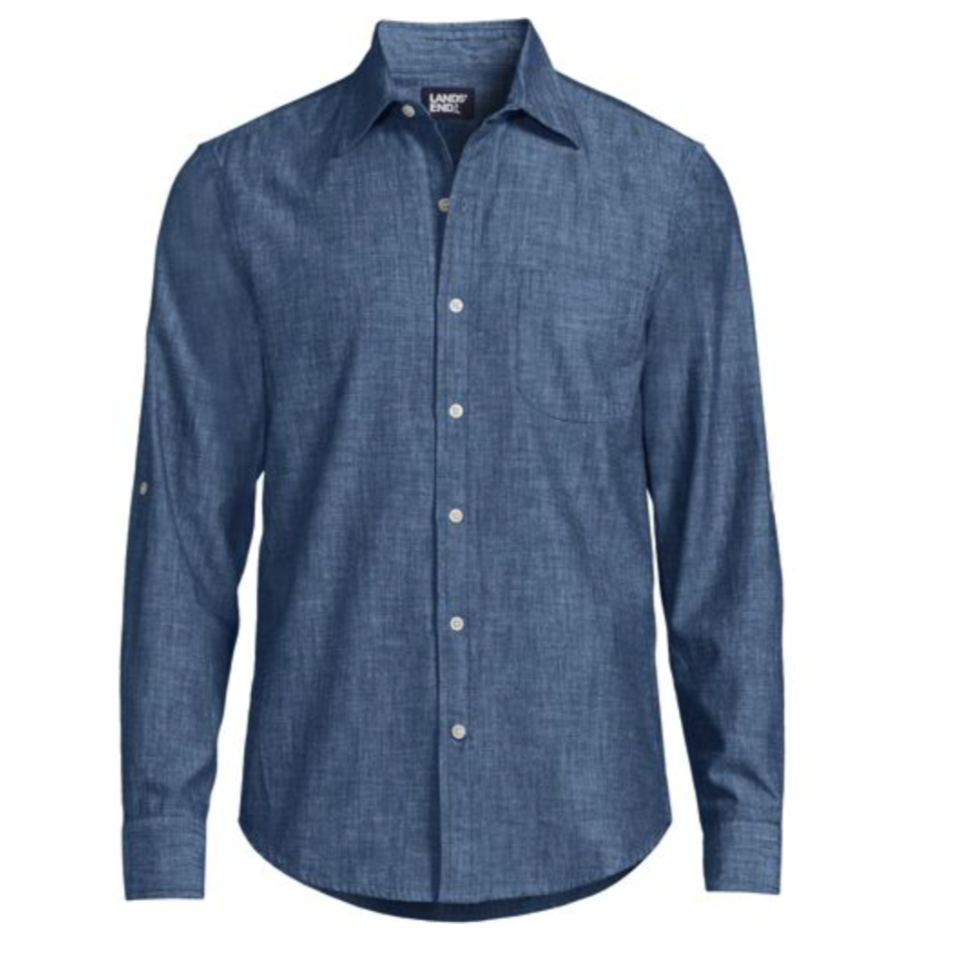 Uniform - Chambray Indigo Shirt - Male Cut - Land's End