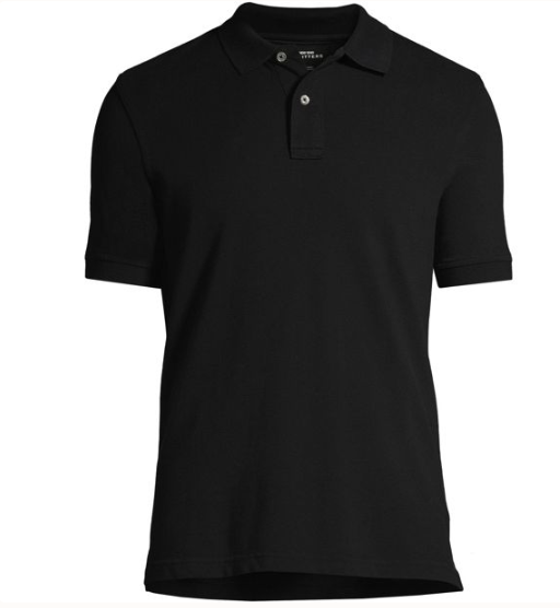 Cotton Mesh Polo Shirt - Short Sleeve  - Mens Cut - Branded T-Shirt