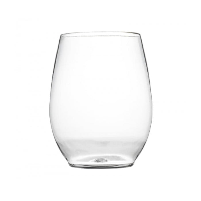 Wine Goblet Stemless  - 12 oz - Clear Plastic